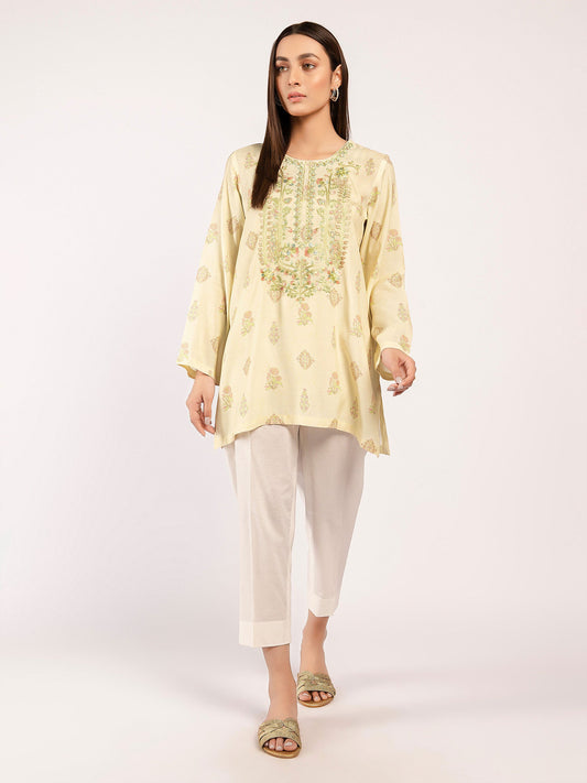 Embroidered Silk Top