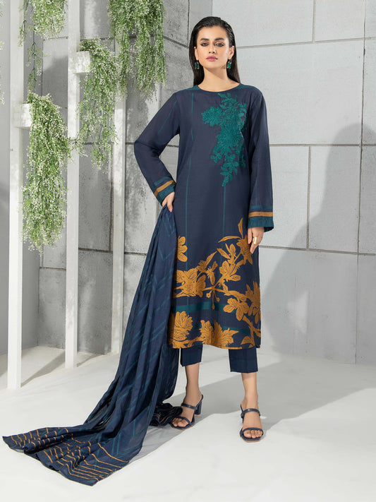 3 Piece Embroidered Jacquard Suit