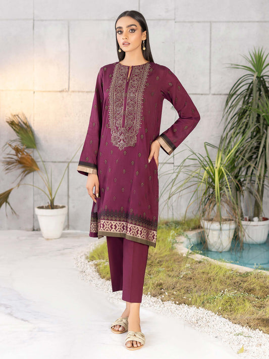 2 Piece Embroidered Jacquard Suit