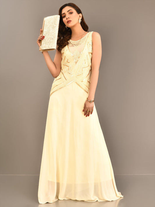 Sequined Chiffon Dress