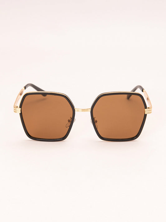 Stripy Square Sunglasses