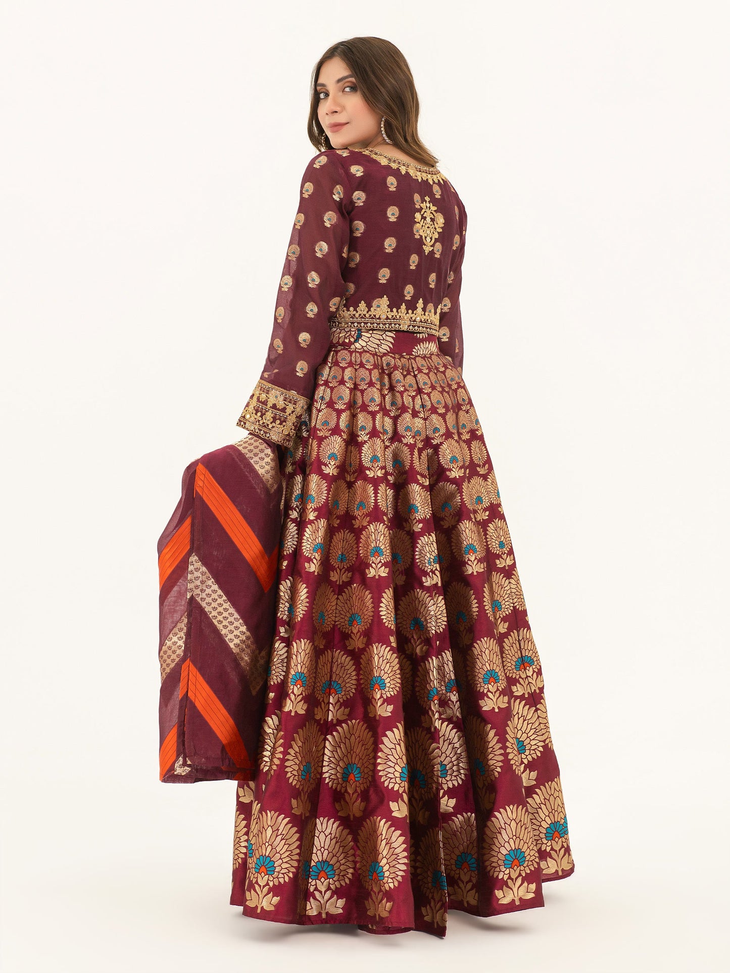 Embellished Jacquard Lehenga Choli