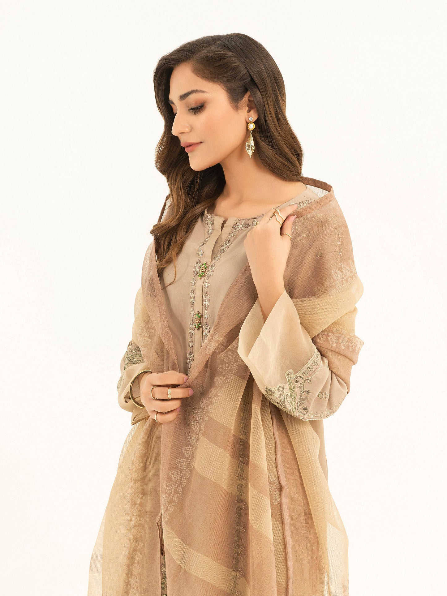 Embroidered Silk Suit