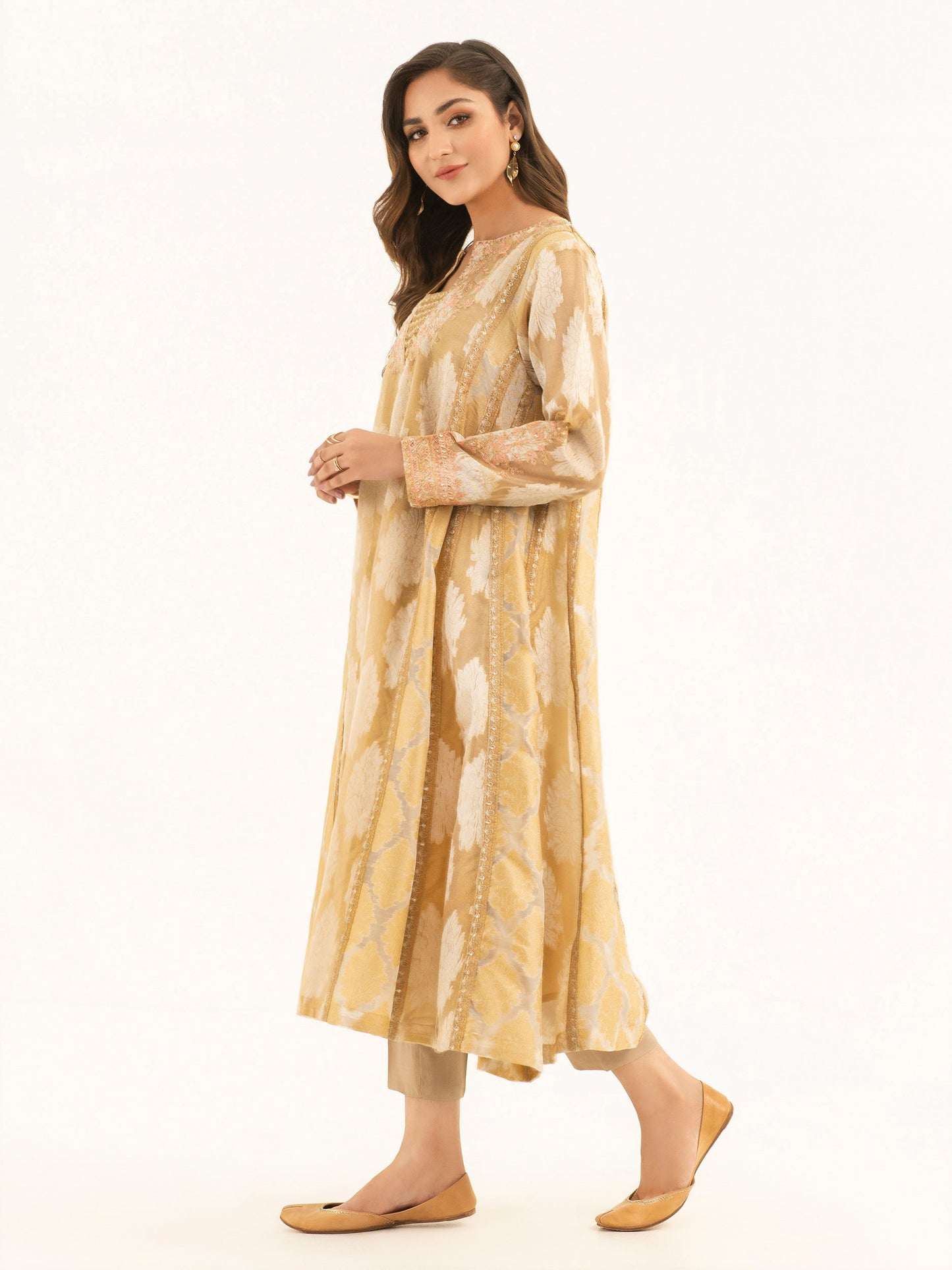 Embroidered Organza Frock