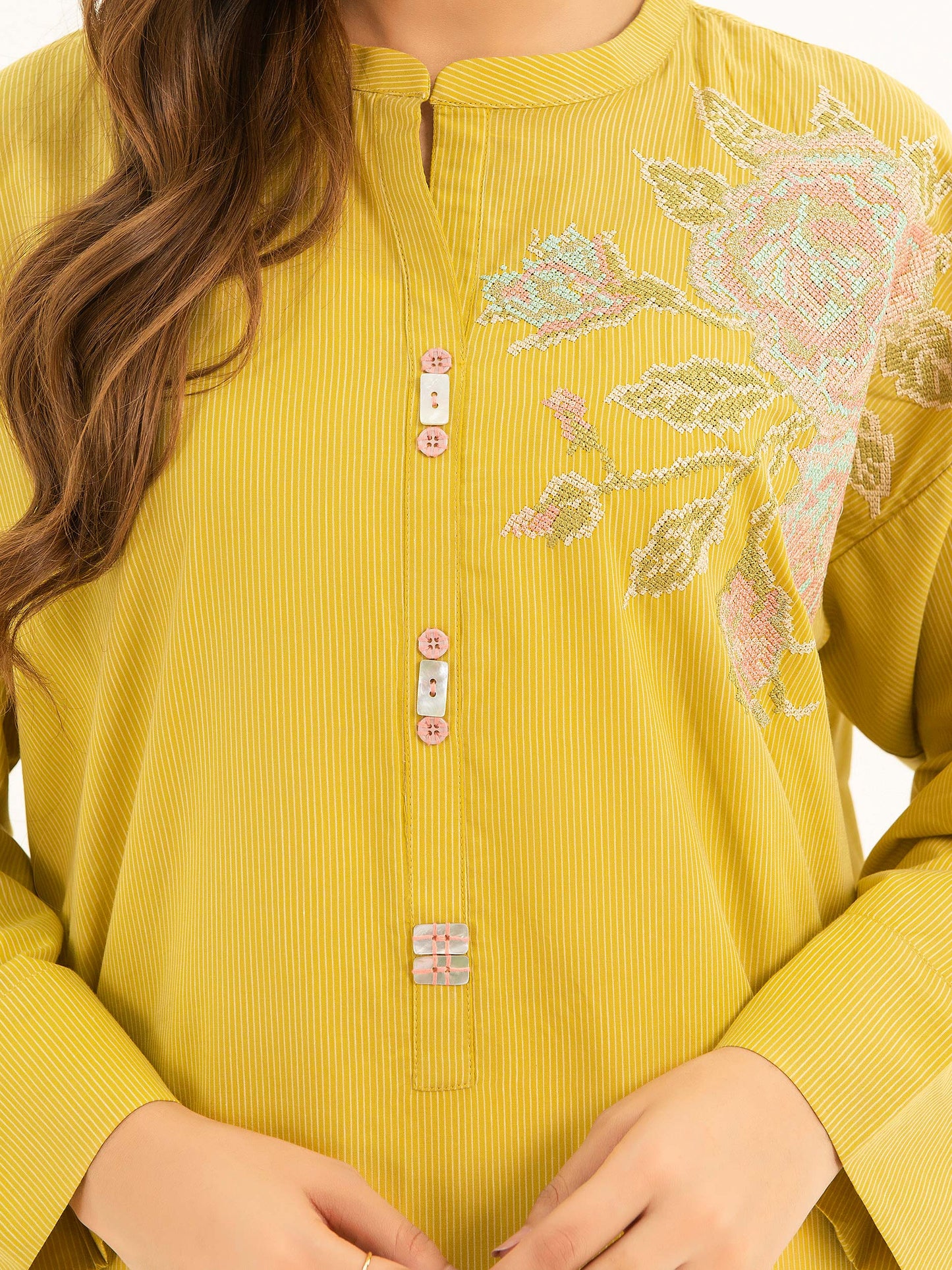 Embroidered Yarn Dyed Shirt