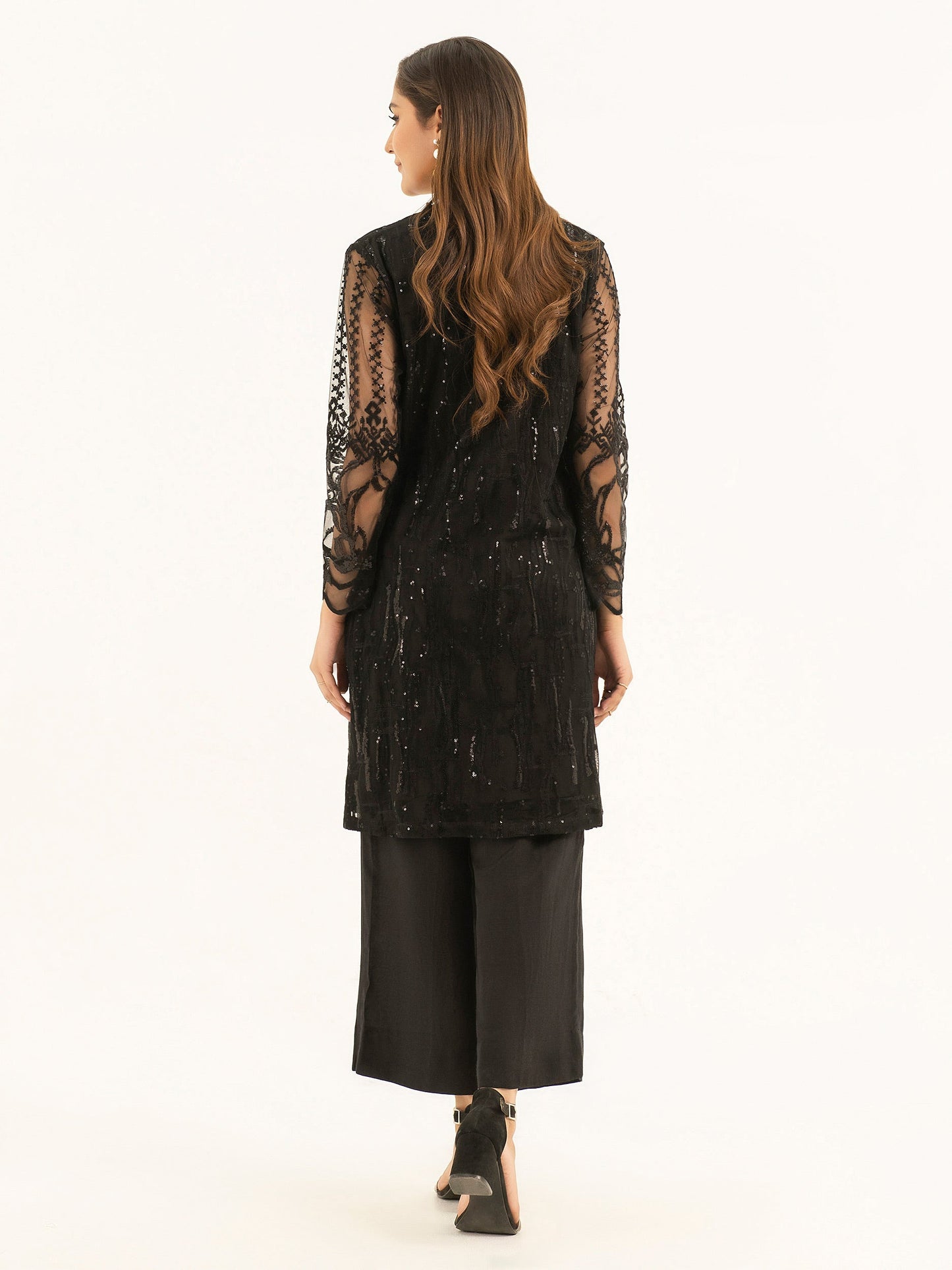 Embroidered Net Shirt