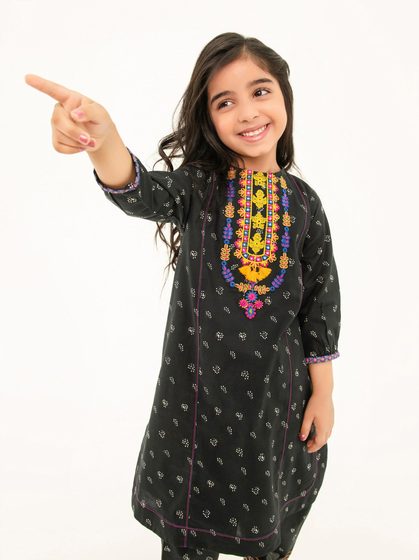 Embroidered Cambric Suit