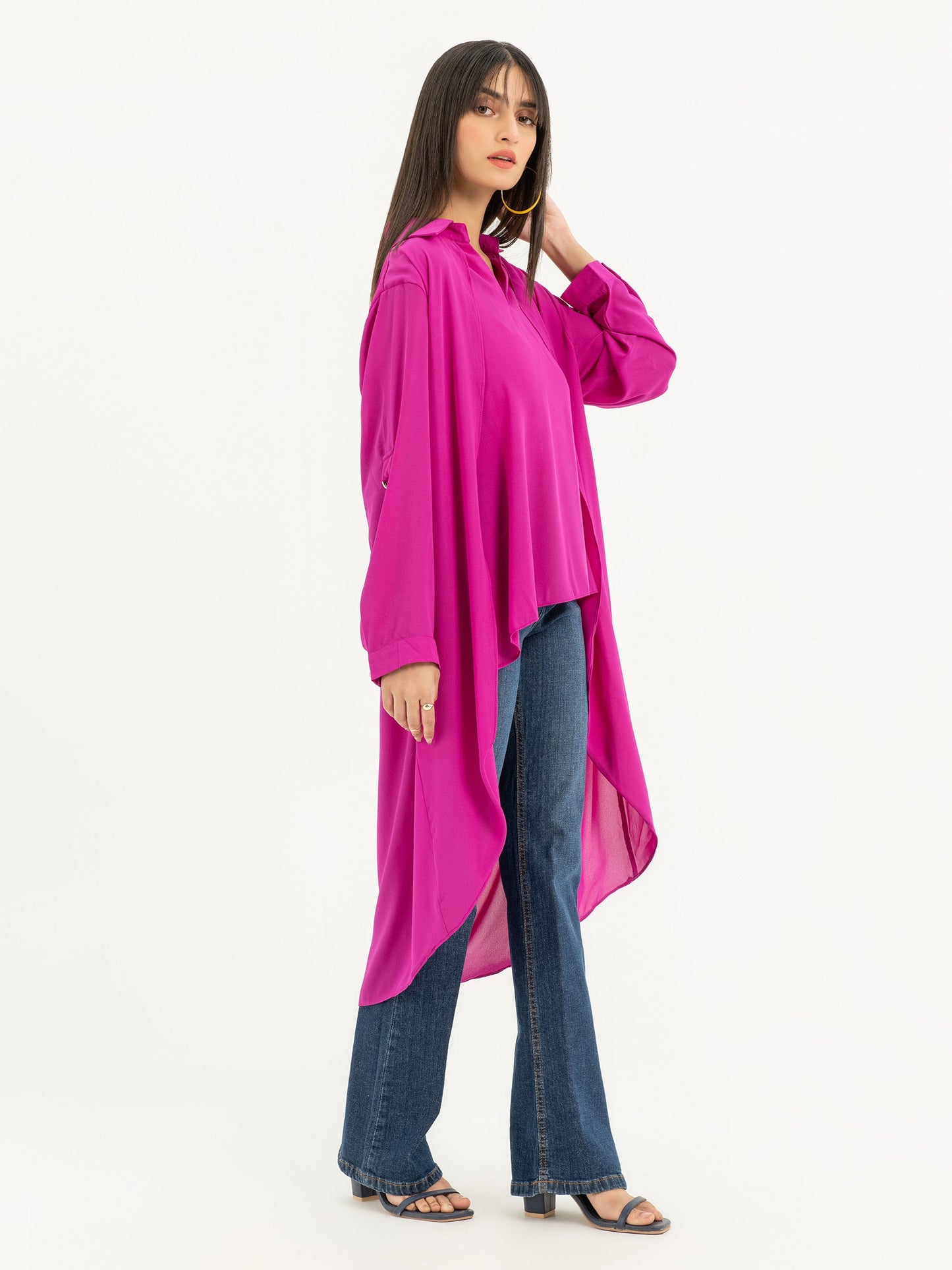 High-Low Chiffon Top