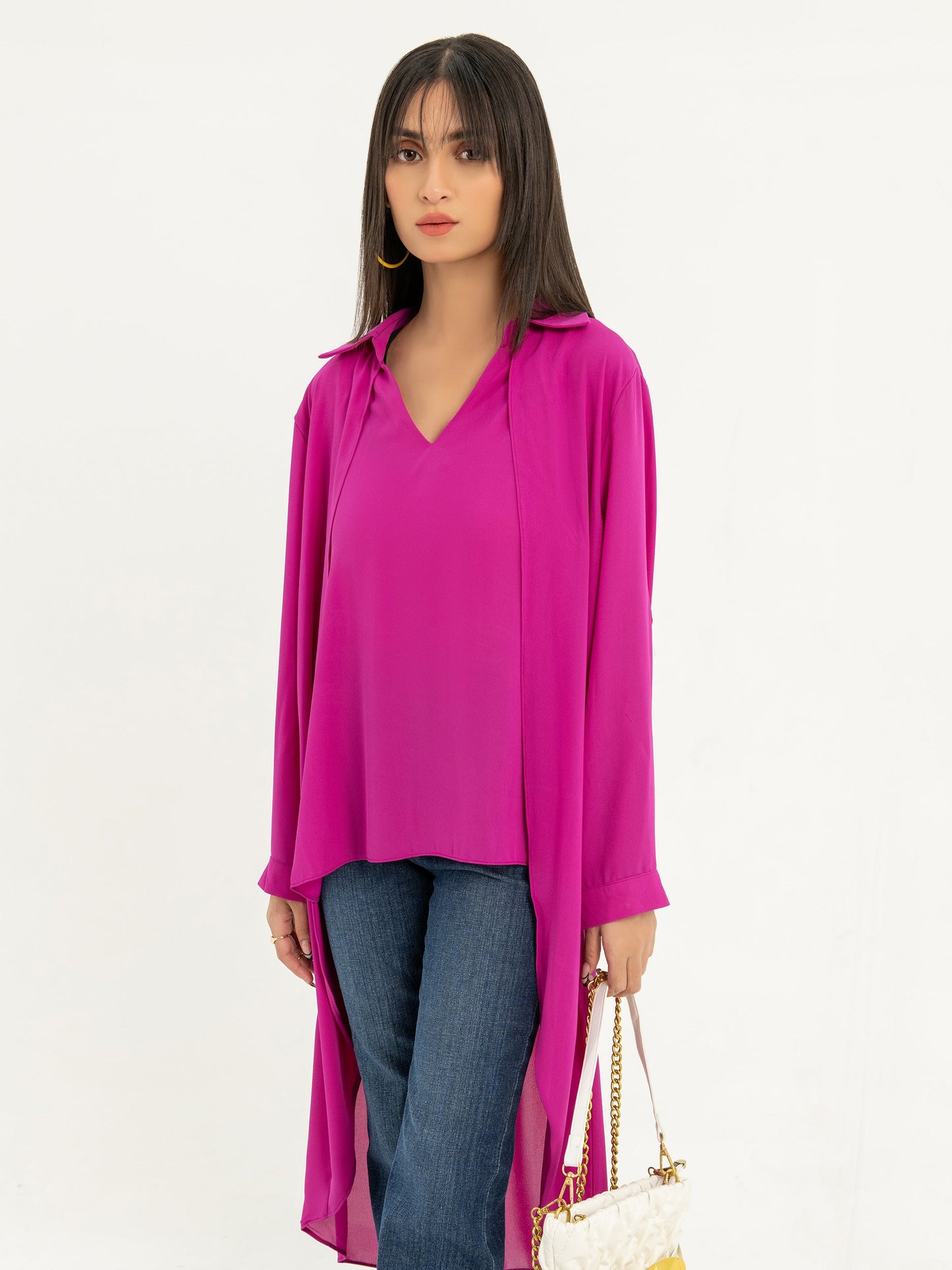 High-Low Chiffon Top