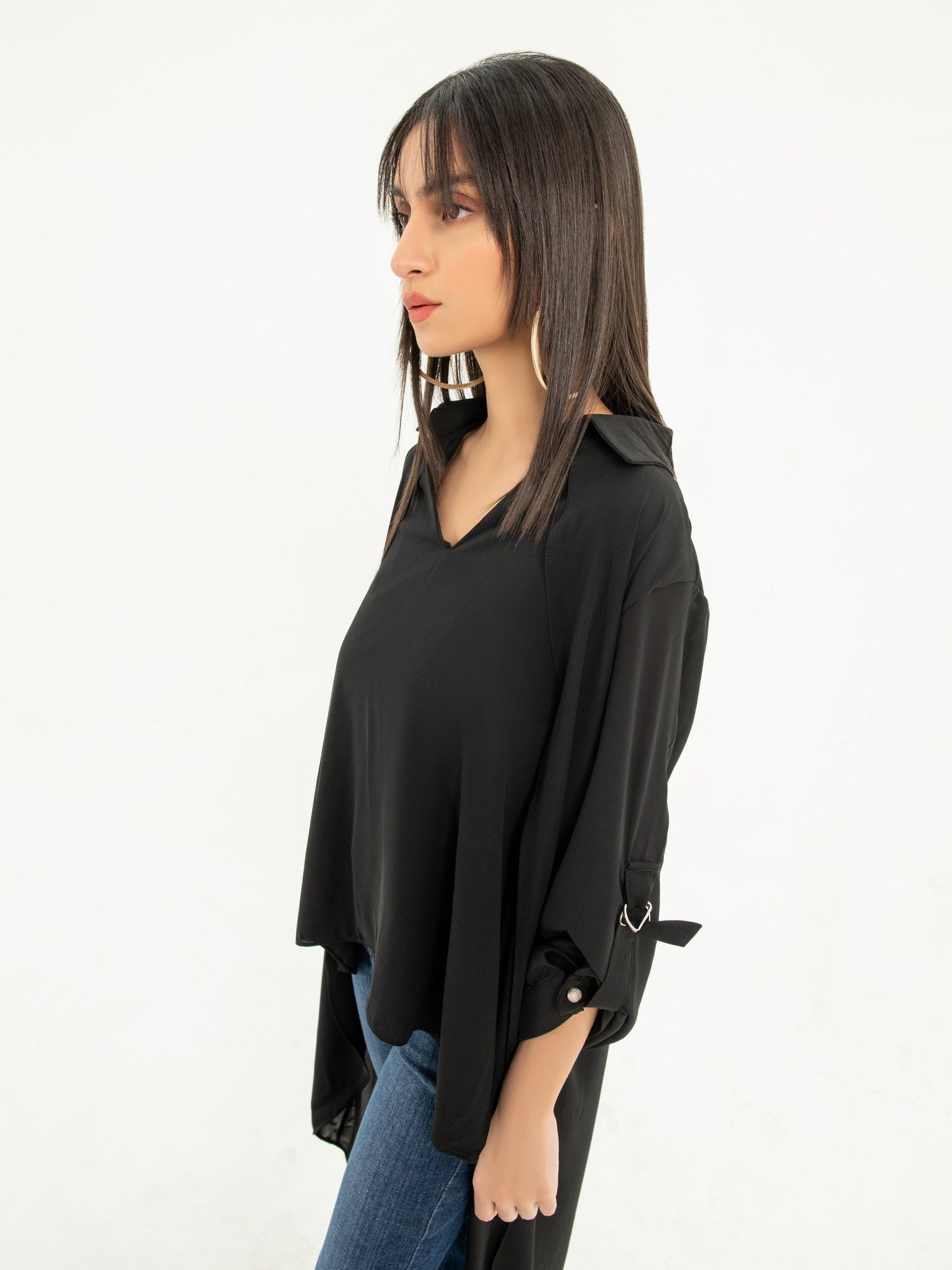 High-Low Chiffon Top