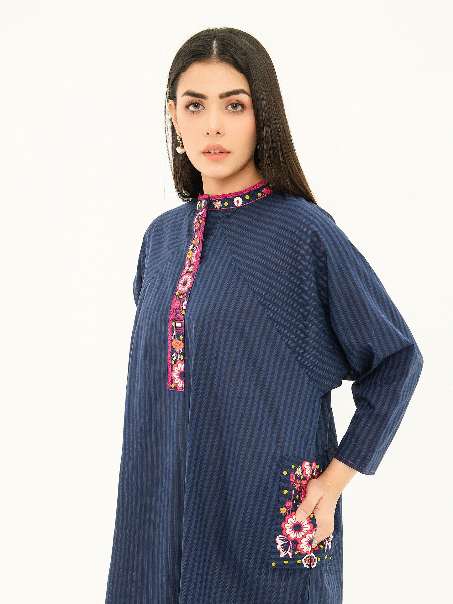 Embroidered Yarn Dyed Shirt