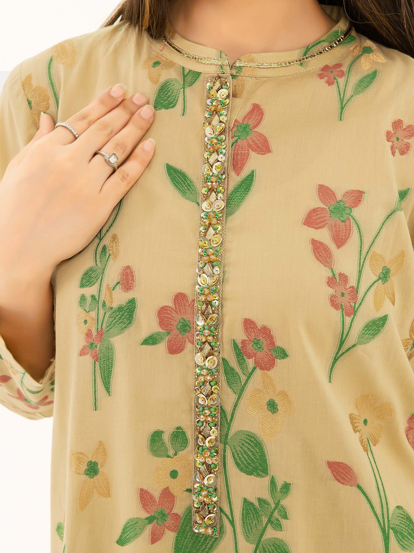 Embellished Jacquard Shirt