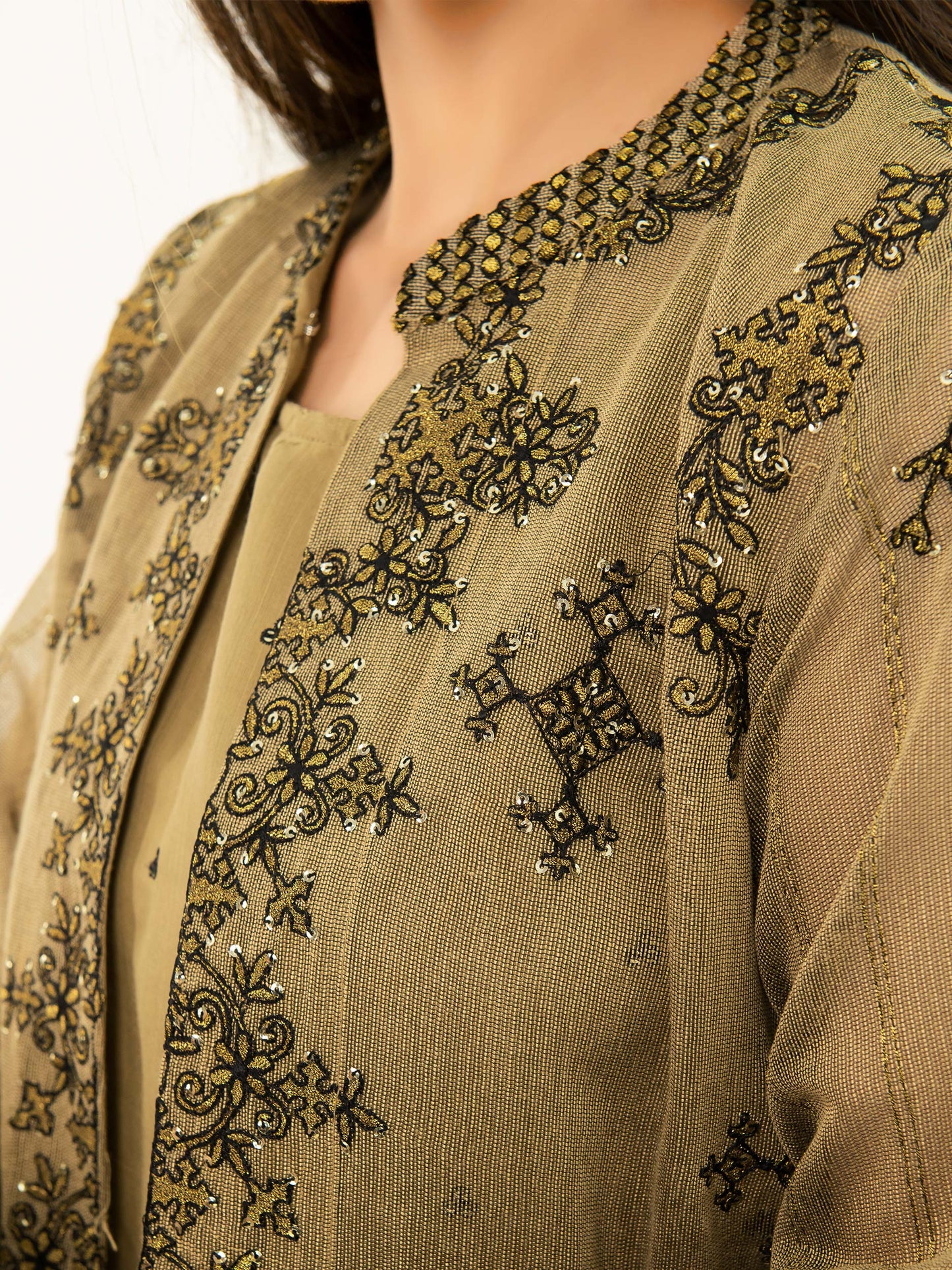 Embroidered Net Suit