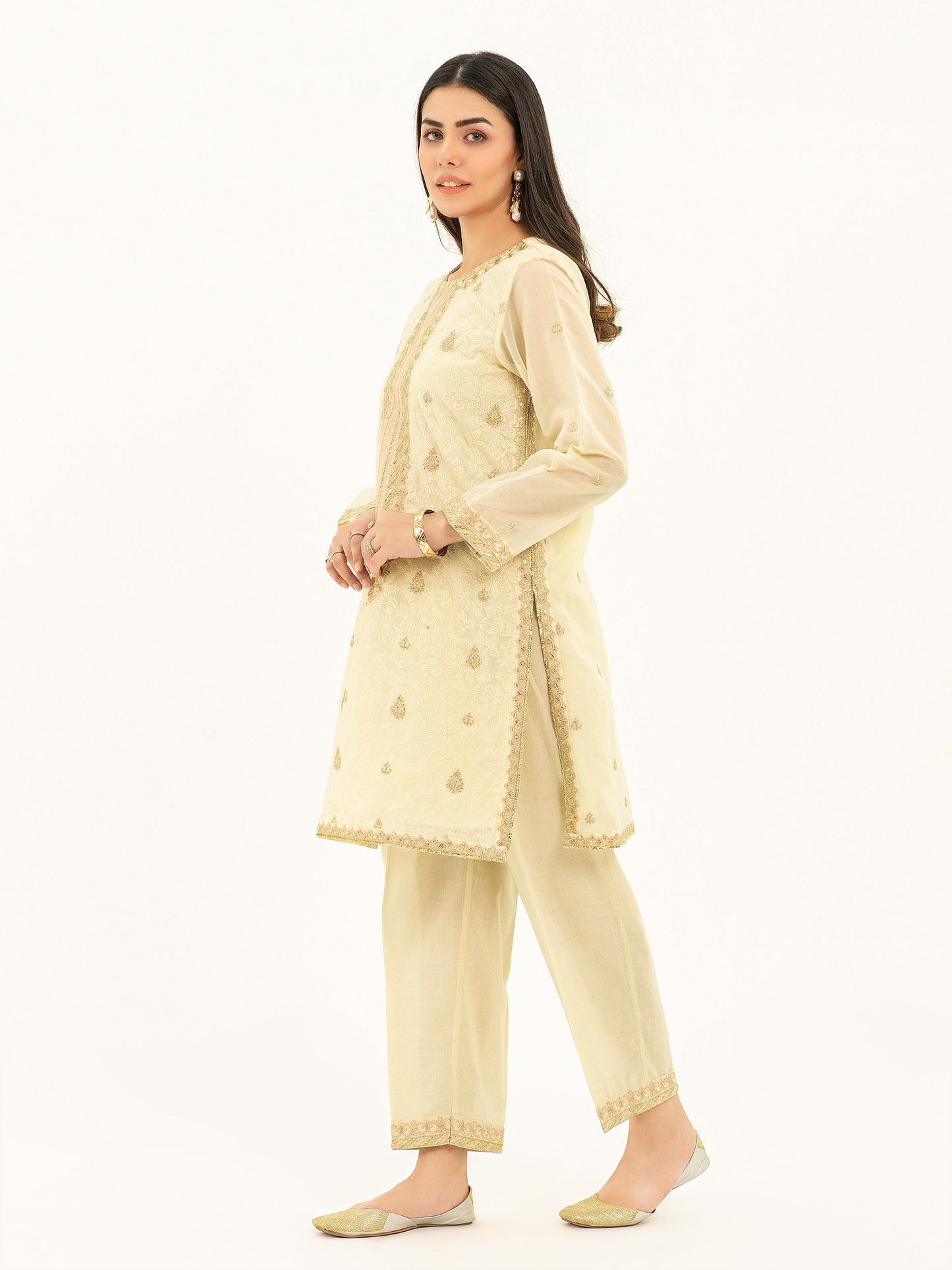 Embroidered Net Suit