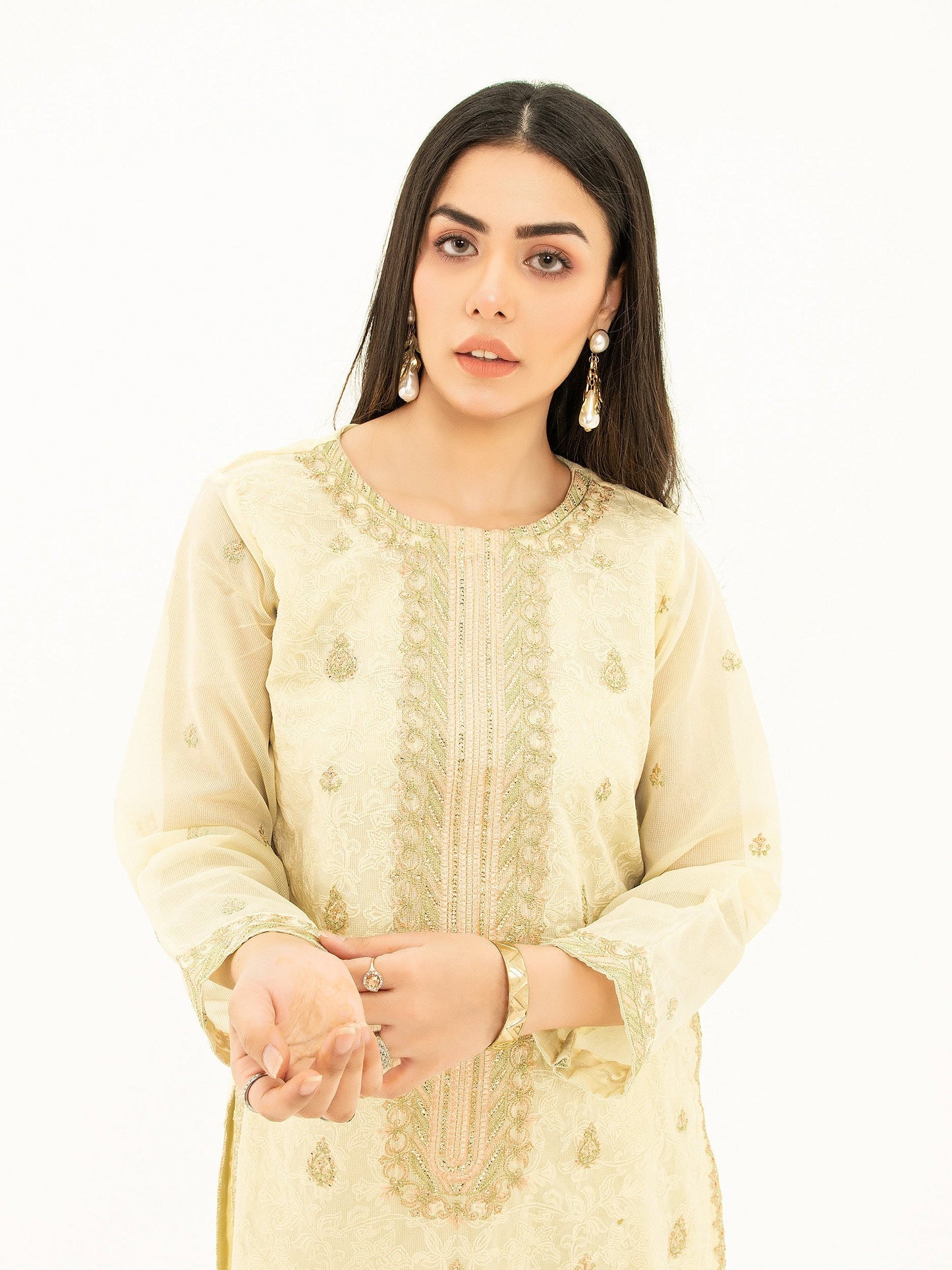 Embroidered Net Suit