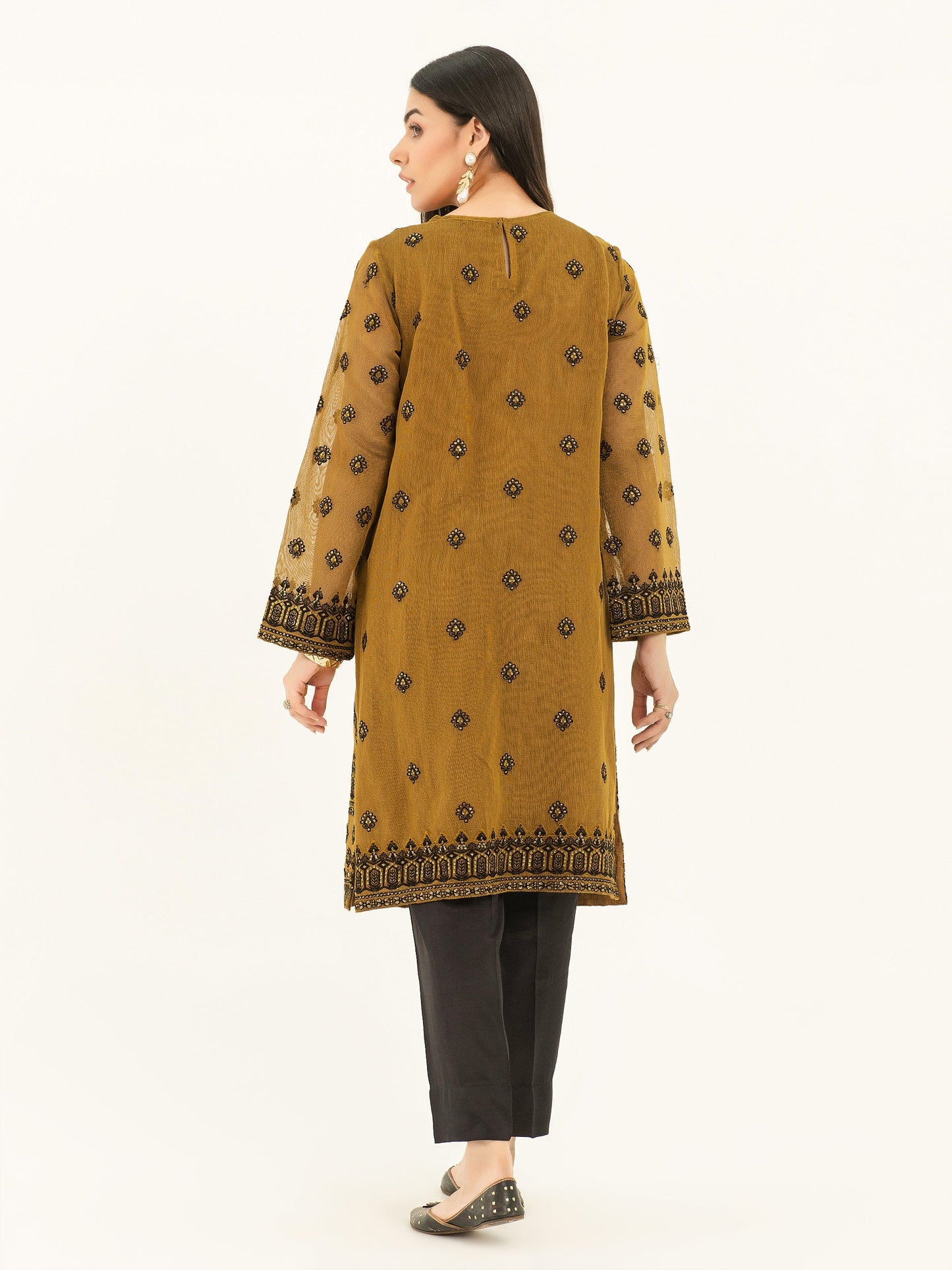 Embroidered Net Shirt