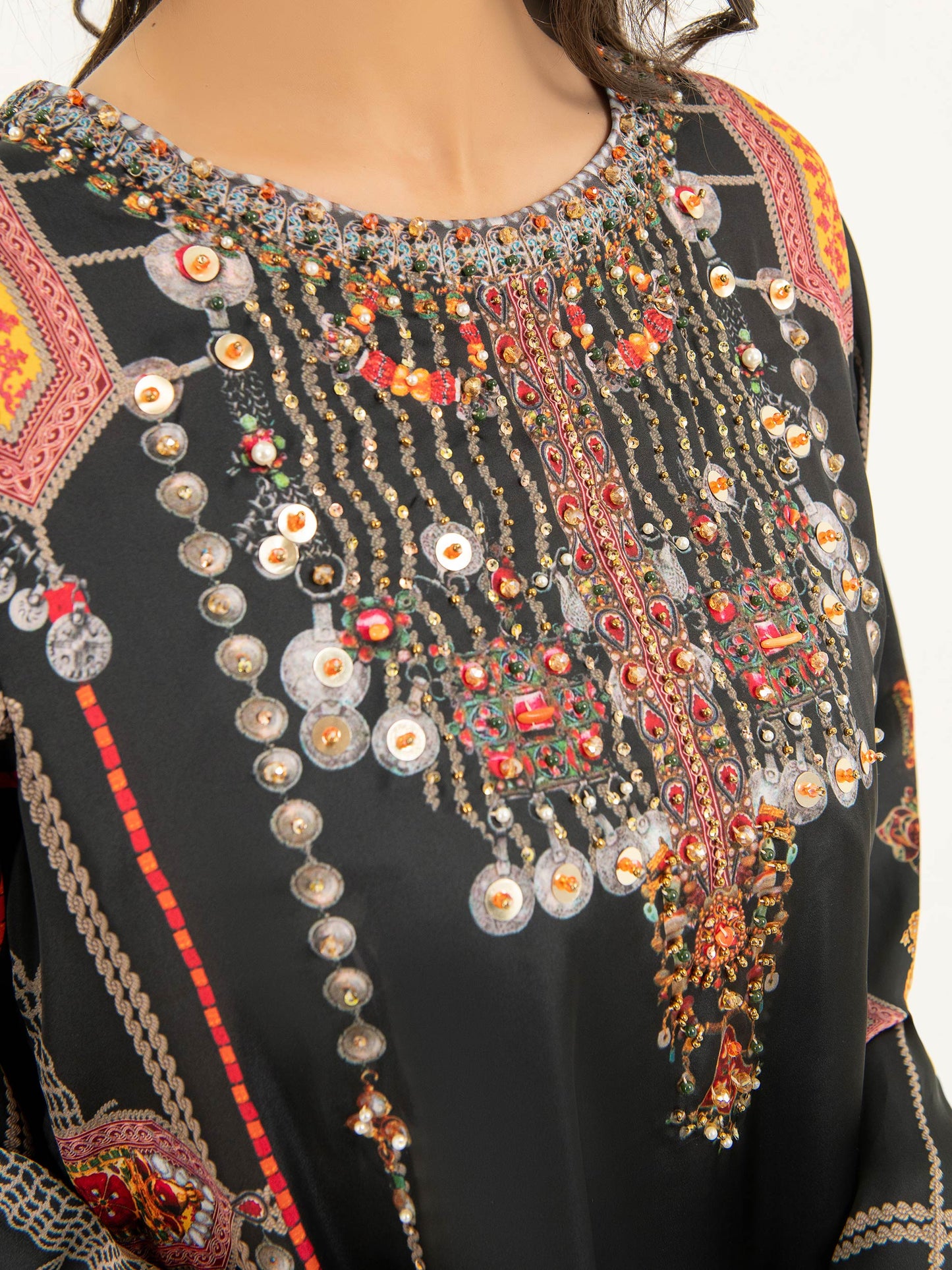 Embellished Silk Shirt