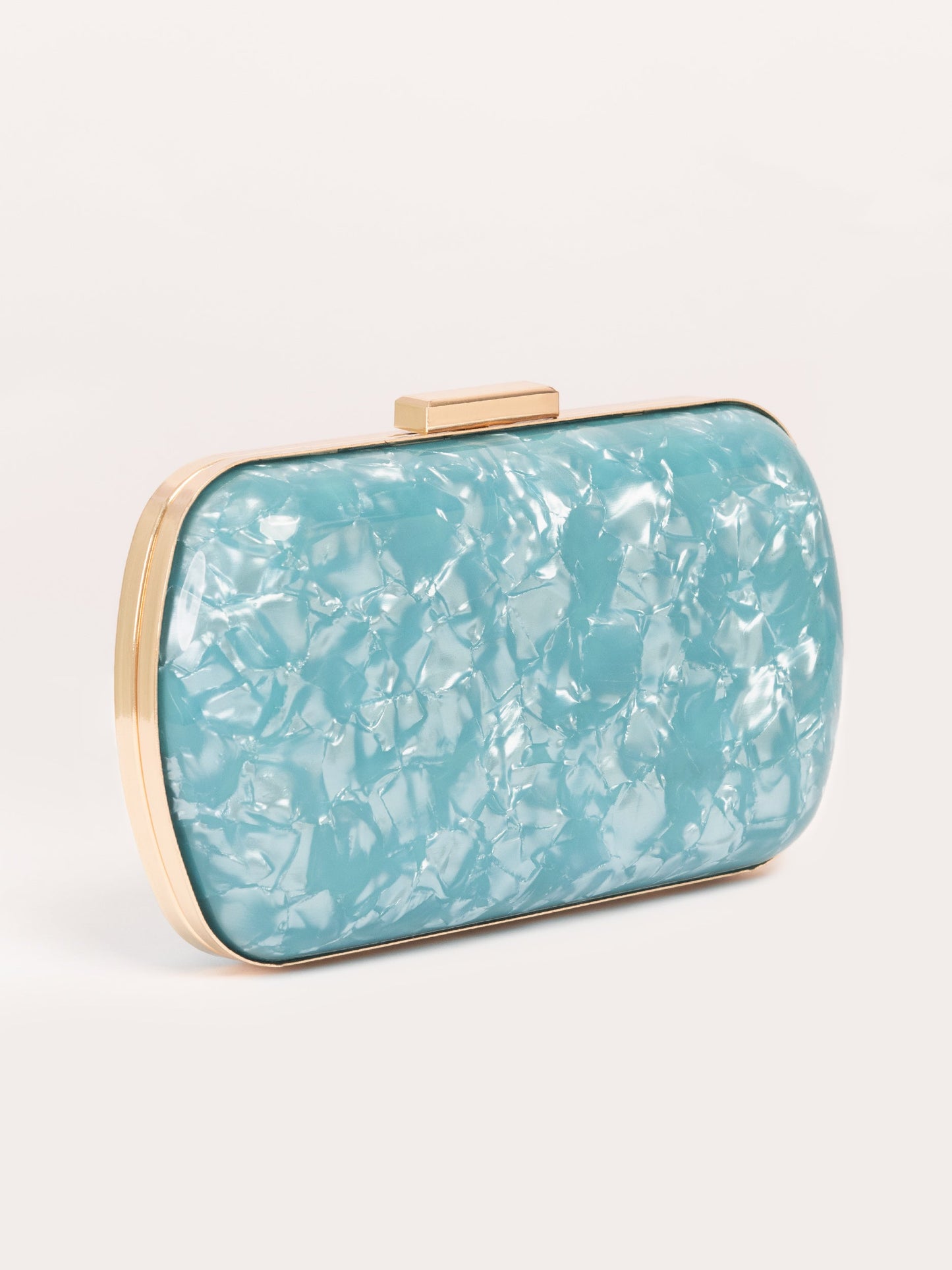 Glossy Marble Clutch