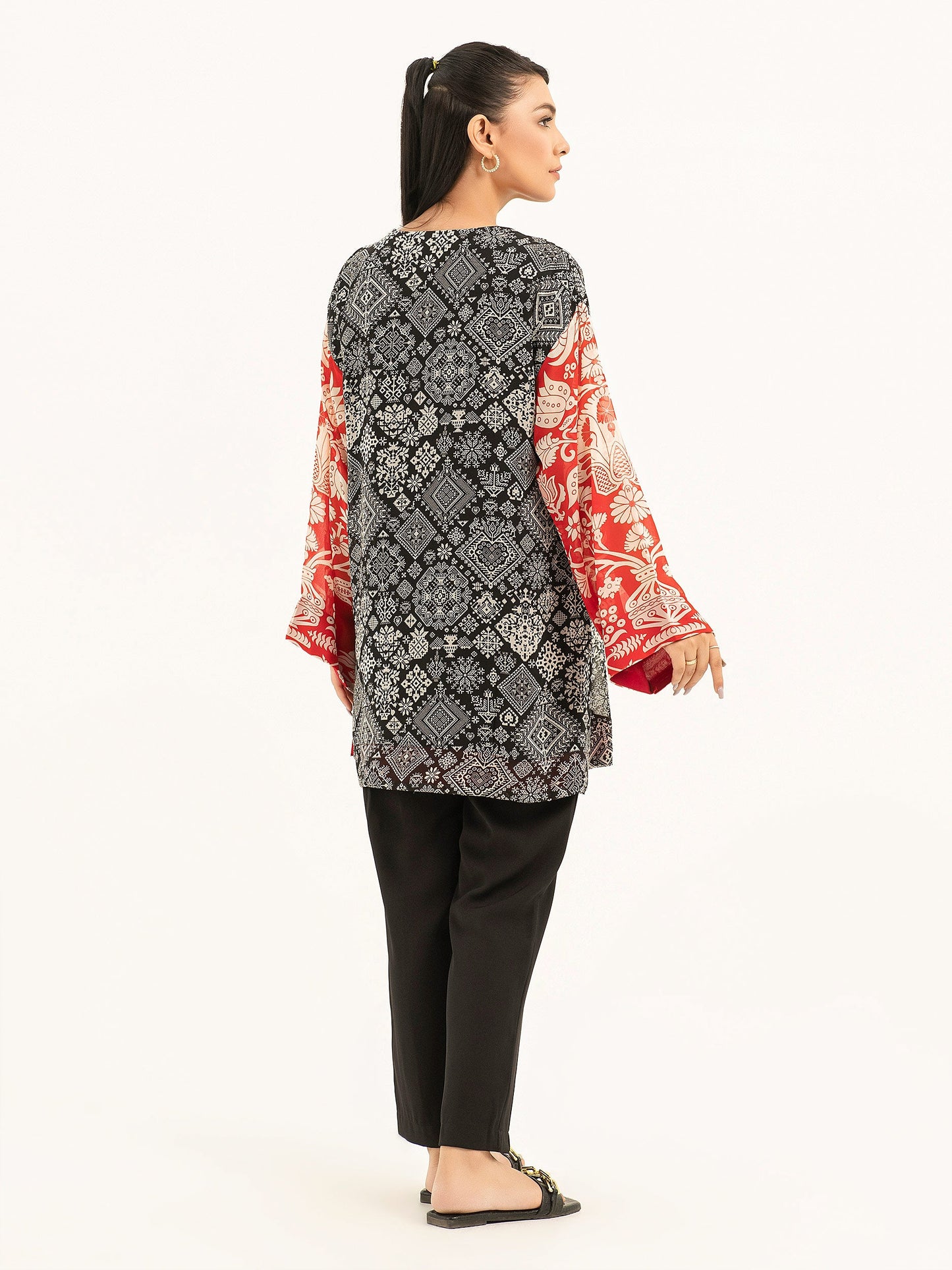 Embroidered Chiffon Top