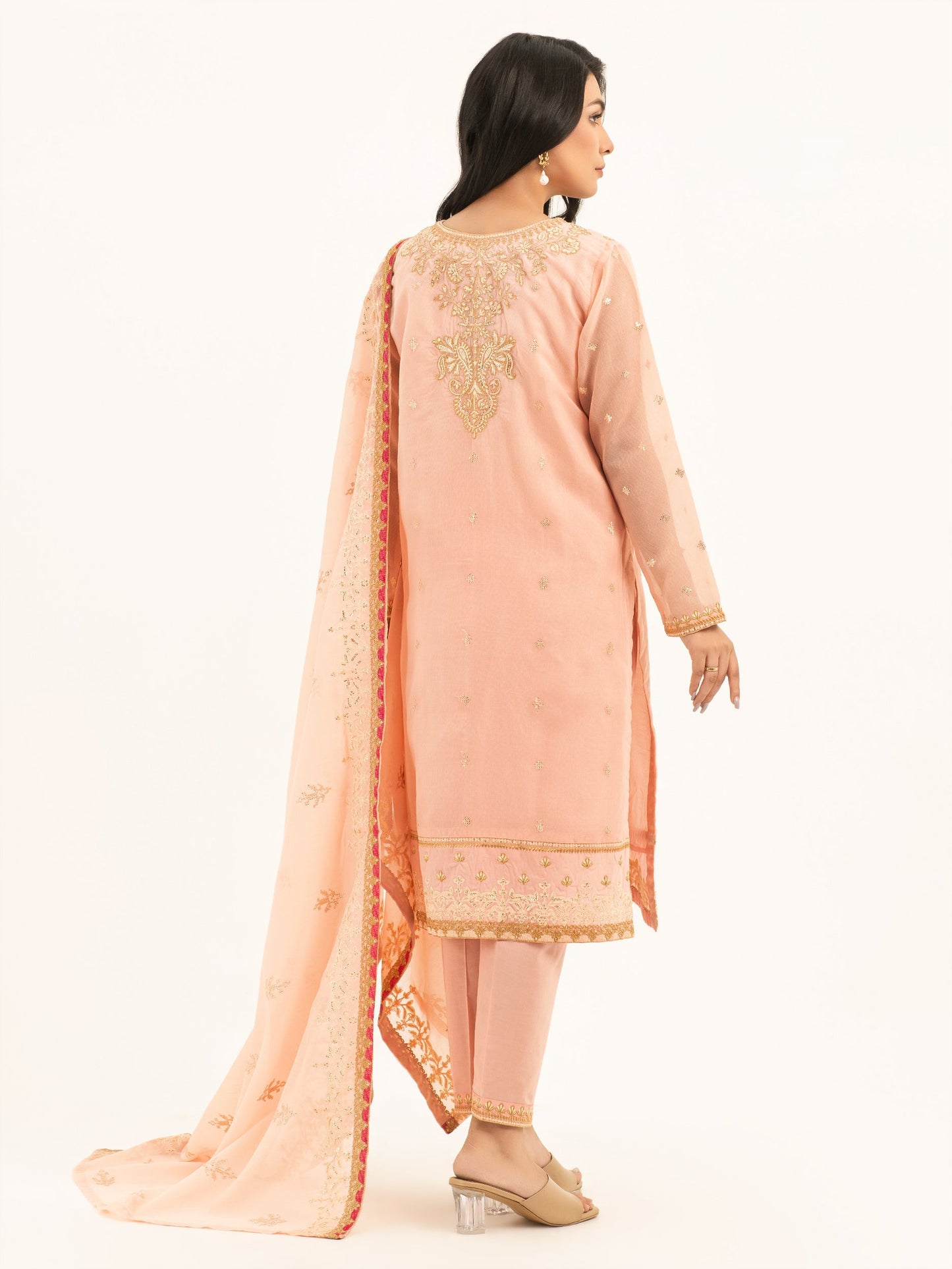 Embroidered Net Suit