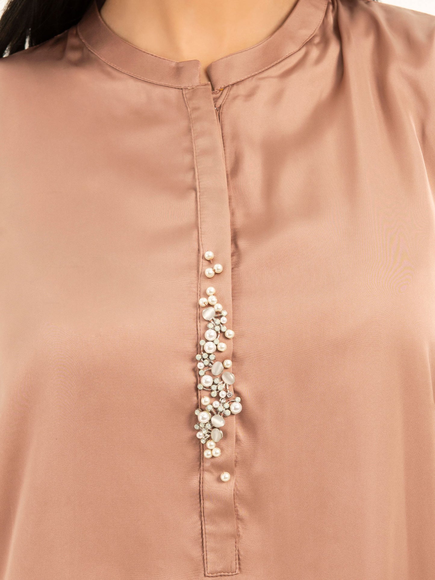 Embellished Silk Suit