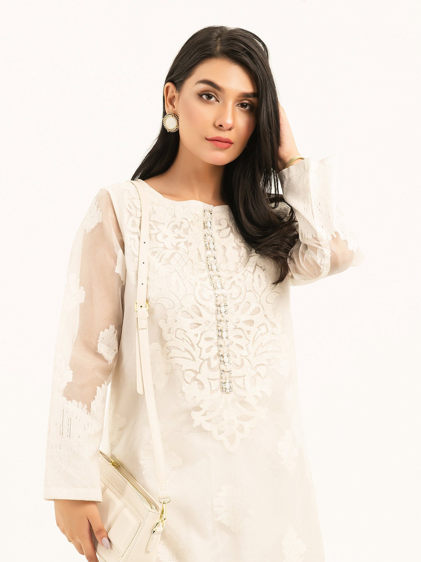 Embroidered Organza Shirt