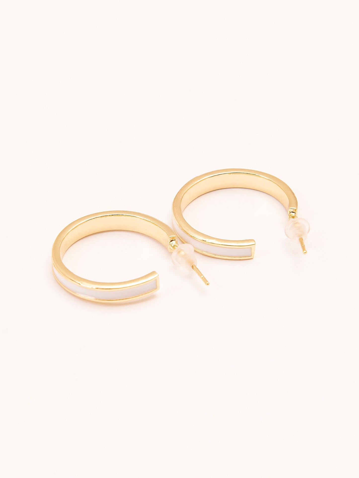 Glossy C-Hoop Earrings