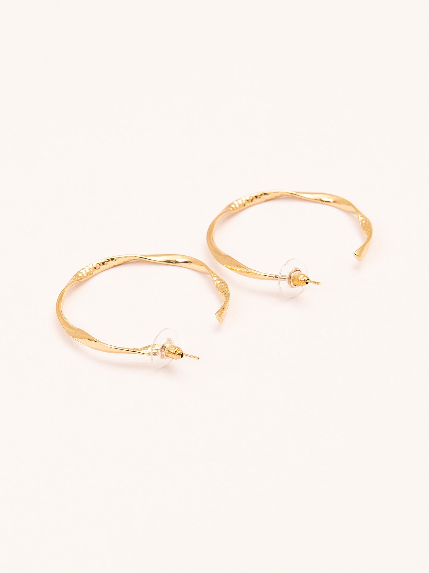 Twisted C-Hoop Earrings