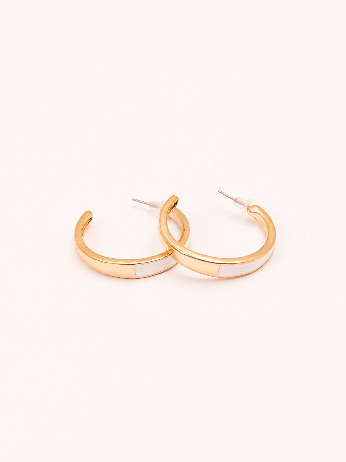 Glossy C-Hoop Earrings