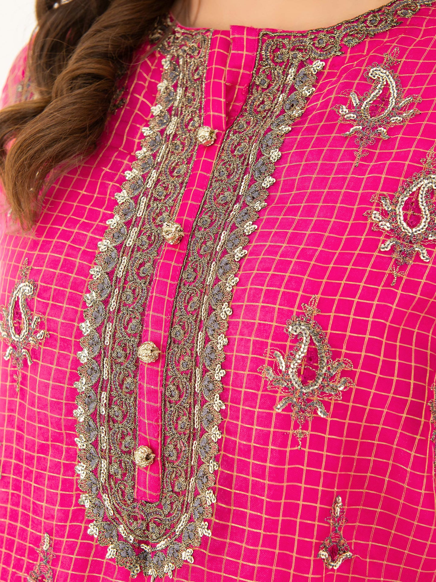 Embroidered Organza Suit