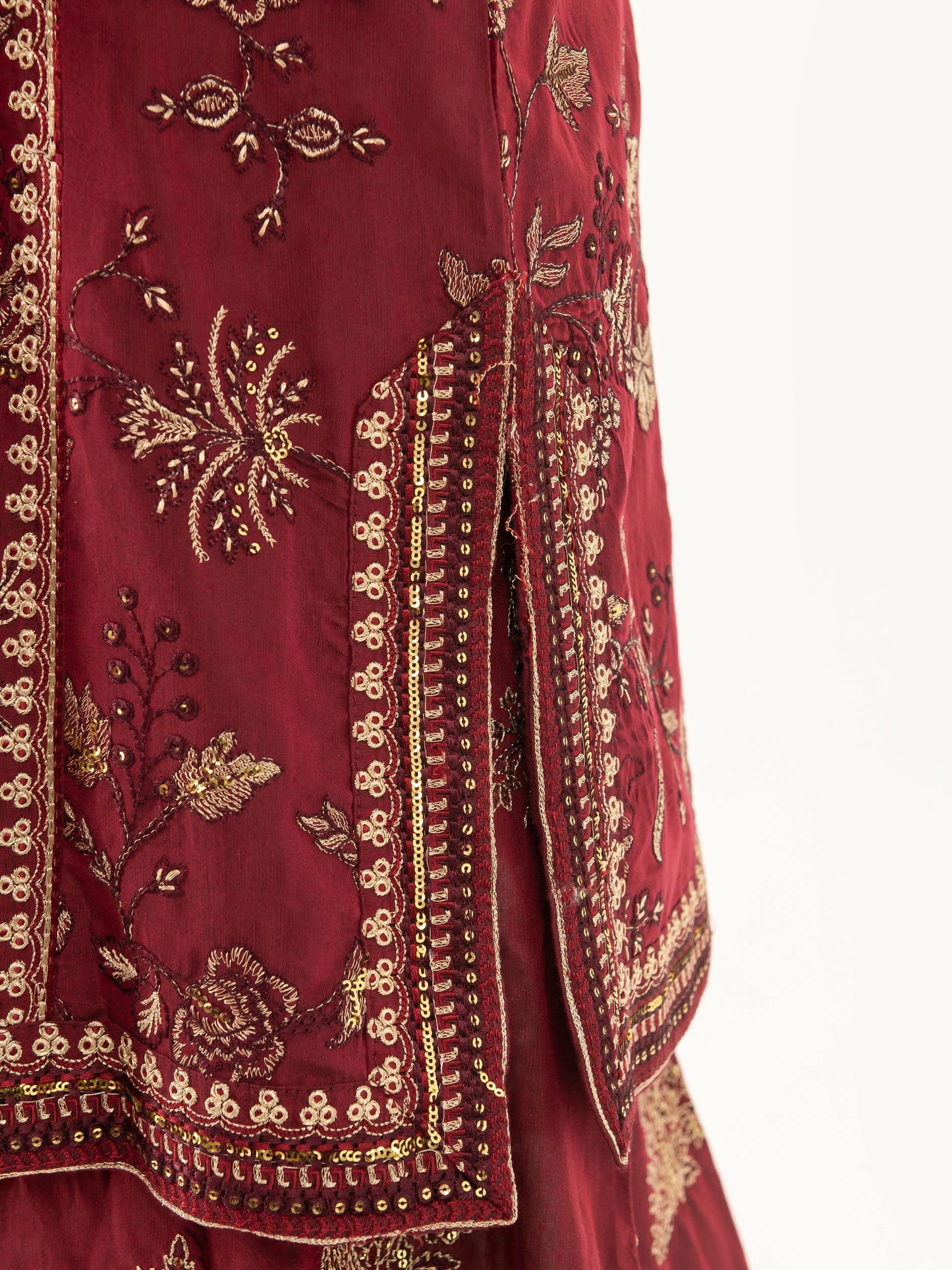 Embroidered Silk Suit