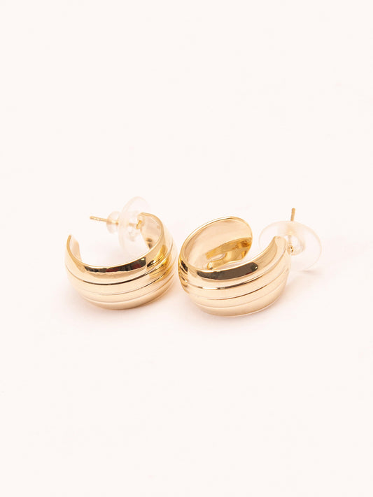 Stripy C-Hoop Earrings