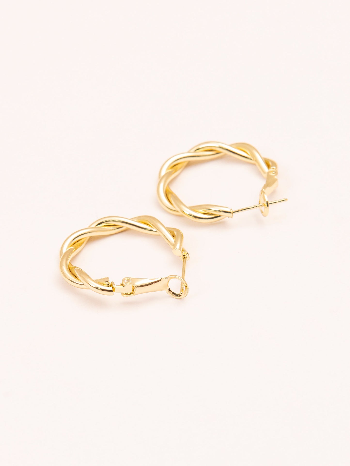 Twisted C-Hoop Earrings