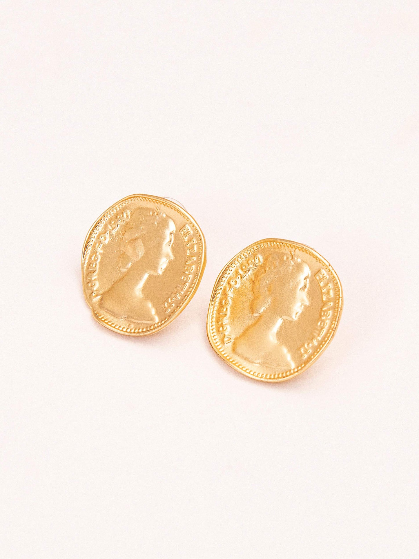 Coin Stud Earrings