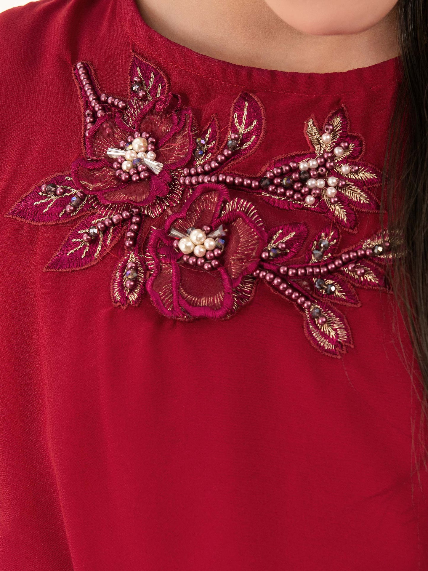 Embroidered Chiffon Shirt