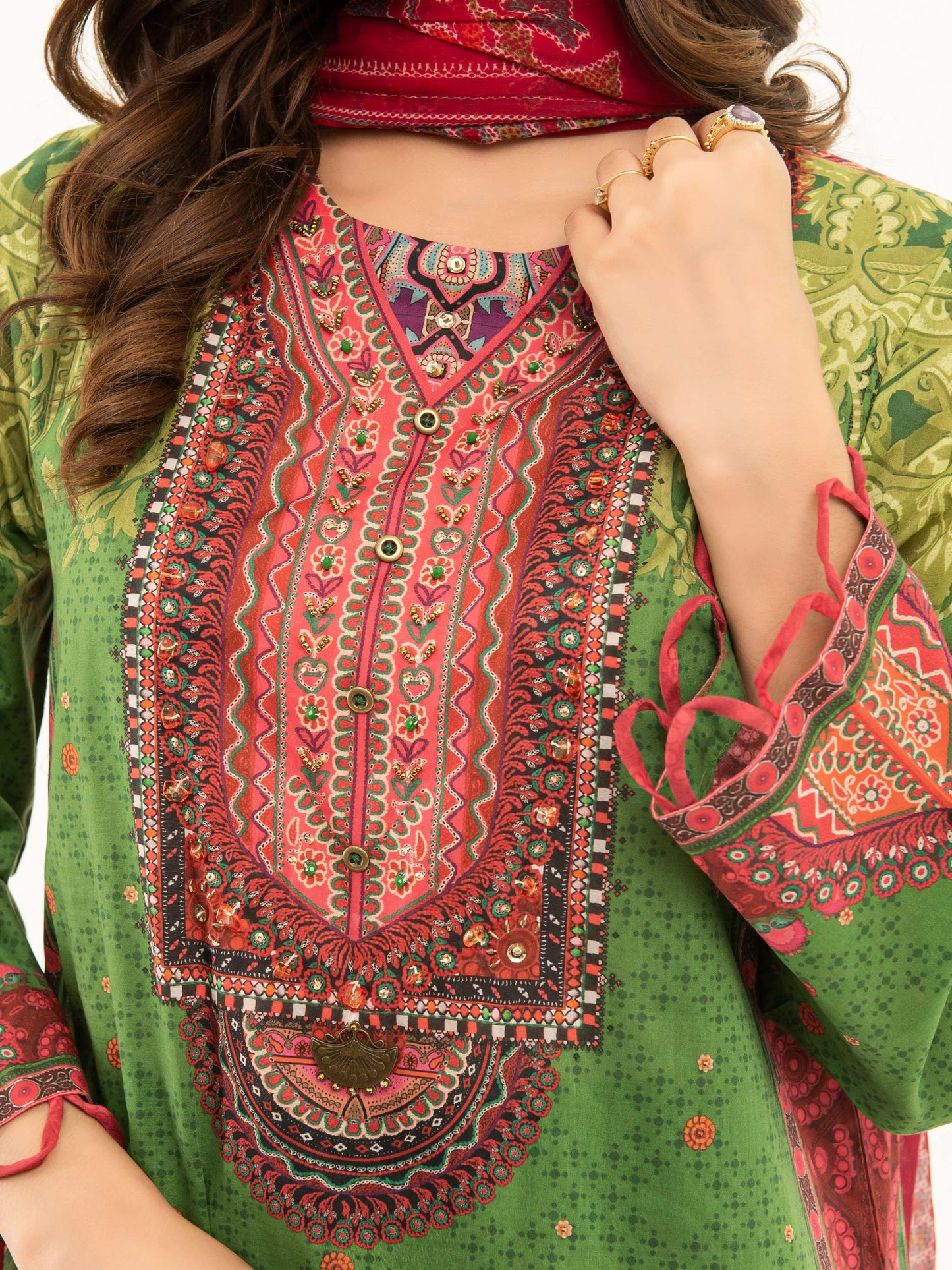 Embellished Lawn Suit