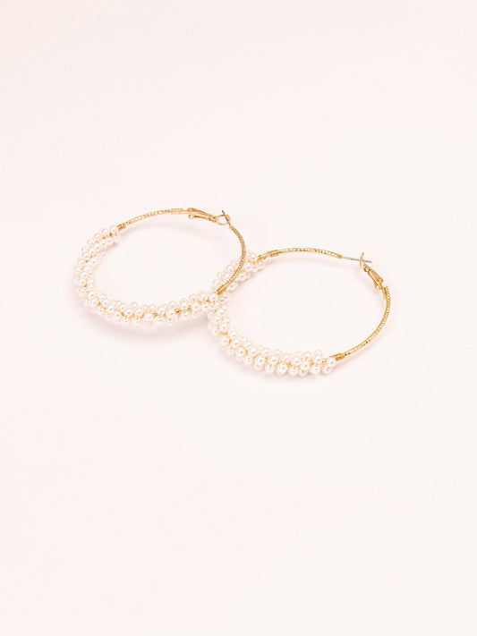 Pearl Hoop Earrings