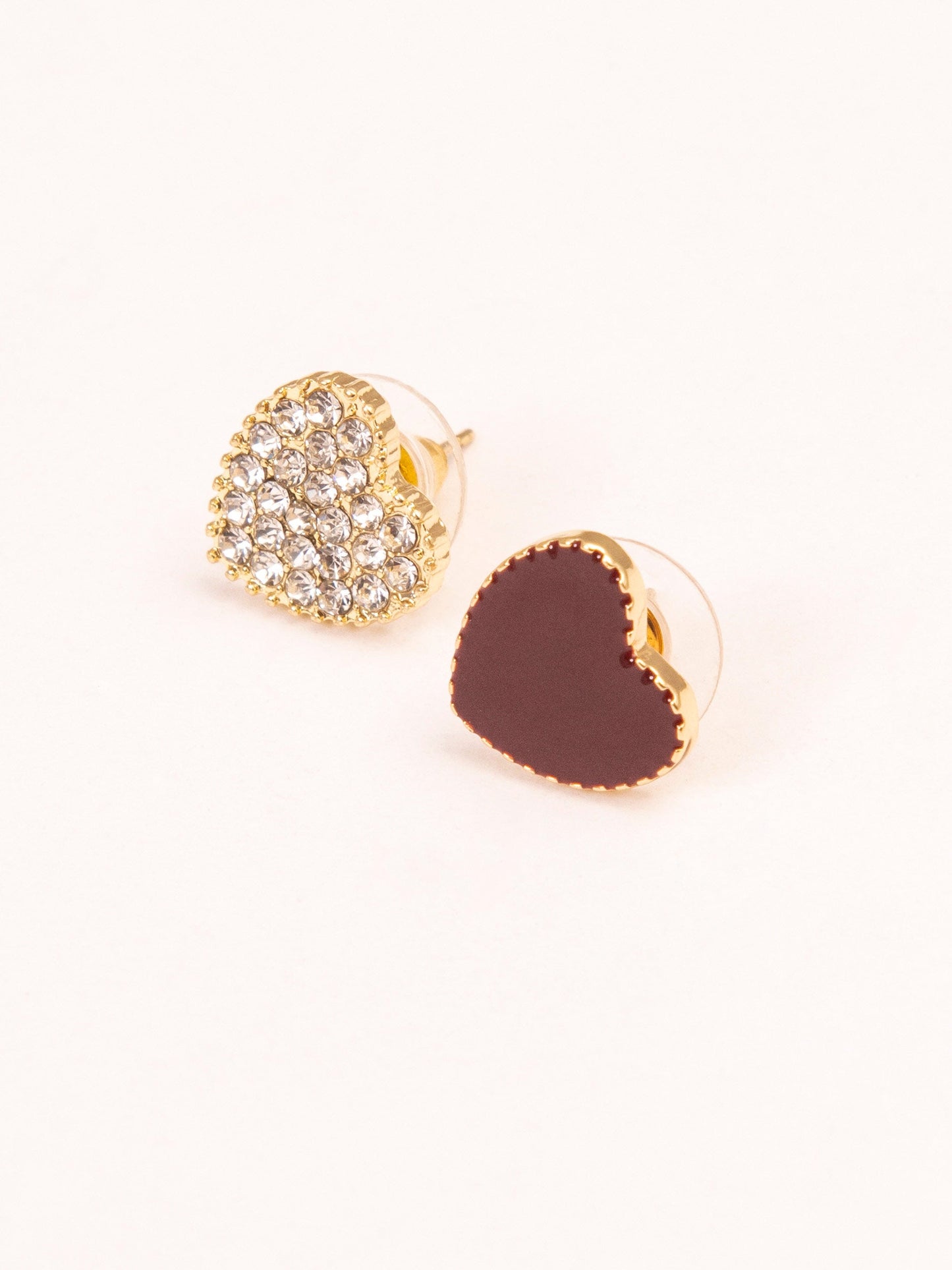 Heart-Shape Stud Earrings