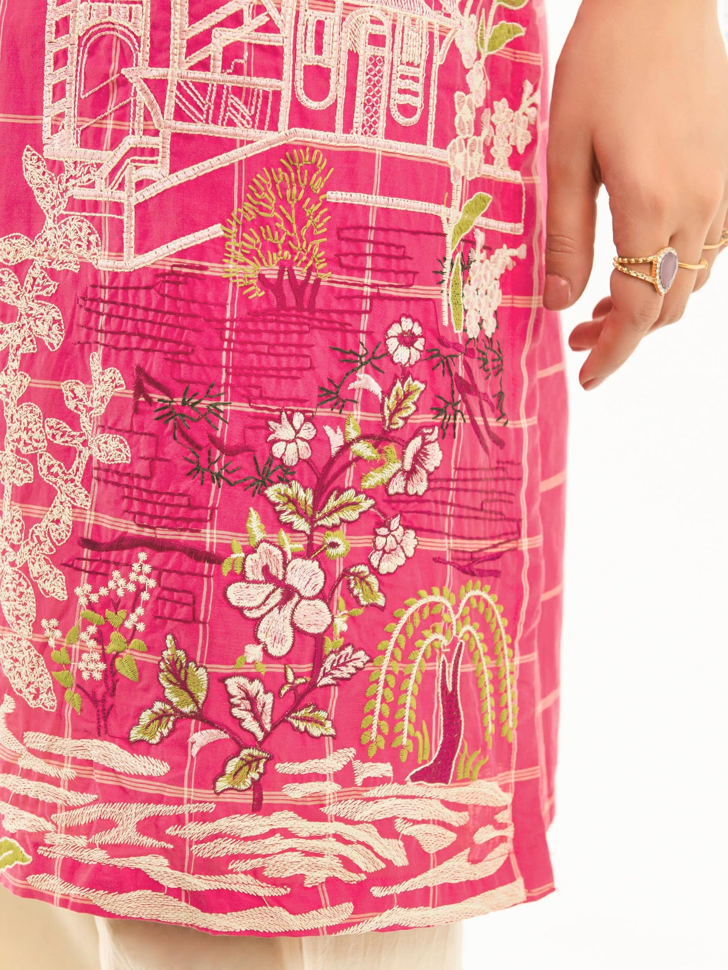 Embroidered Yarn Dyed Shirt