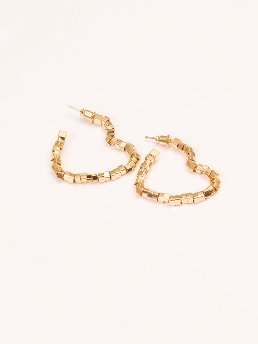 Chained Heart Earrings