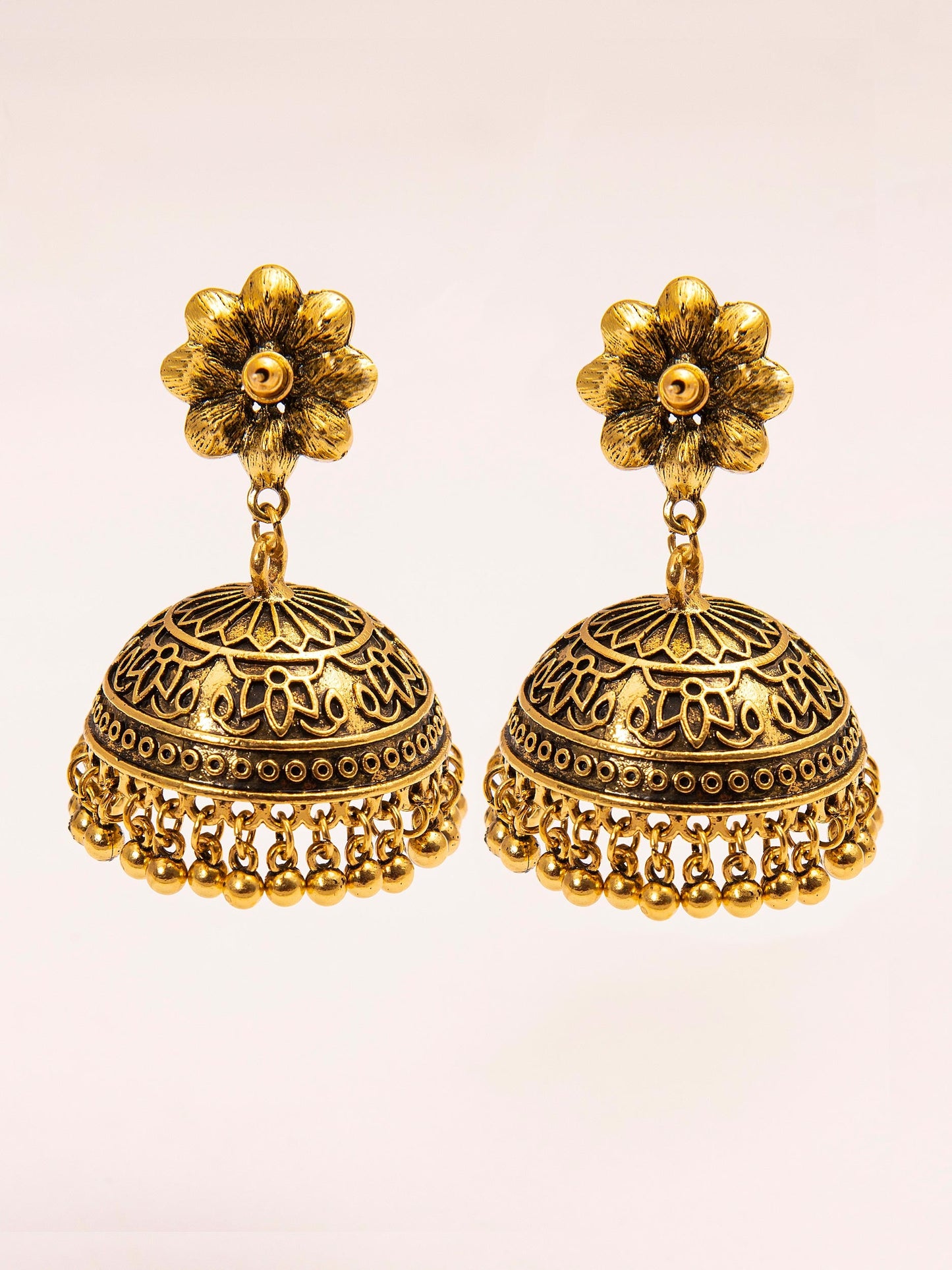 Floral Antique Jhumkas