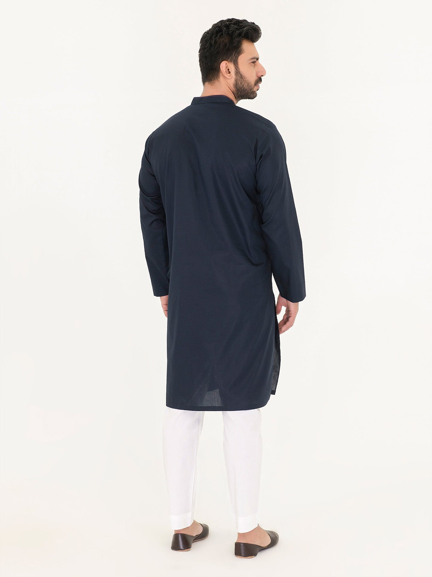 Self Jaquard Kurta