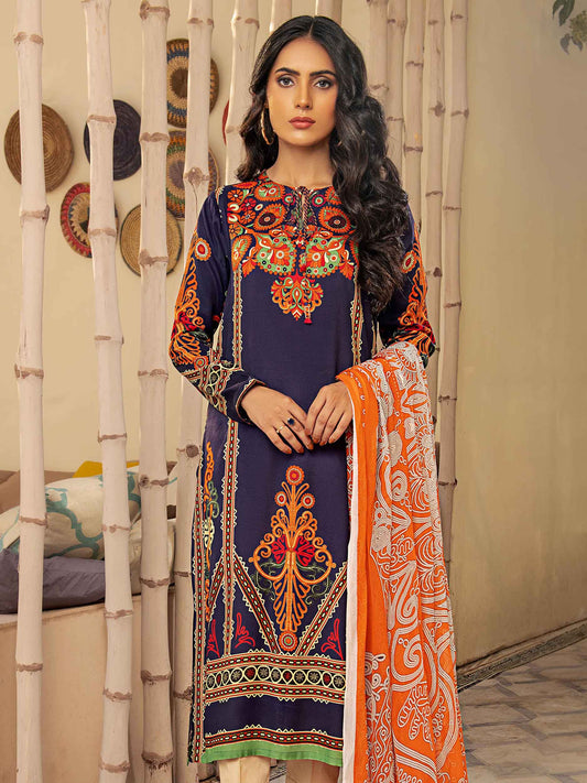 Printed Raw Silk 2 Piece Suit