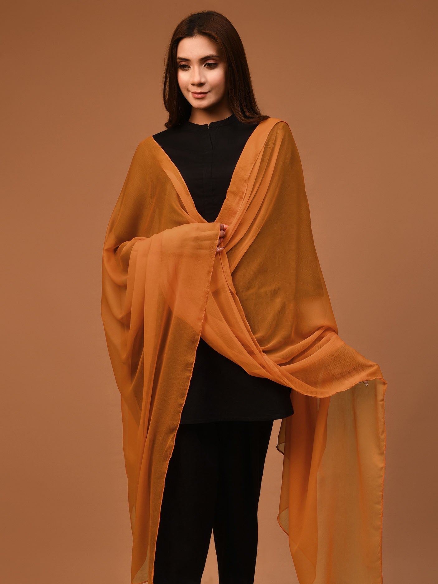 Chiffon Dupatta - Mustard