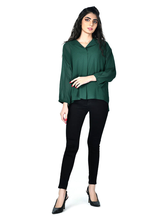 Green Chiffon Top