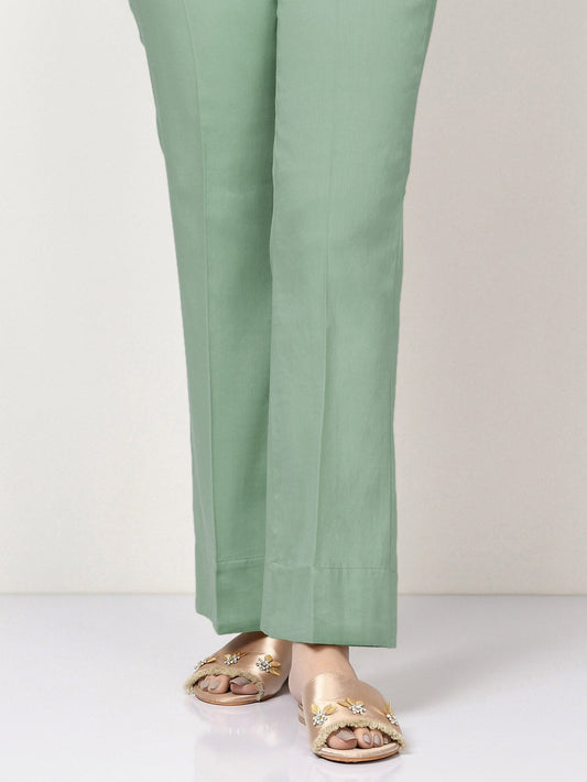 Unstitched Cambric Trouser - Pearl Green